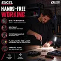Excel 10946 600 Lumens LED Rechargeable Magnetic Handheld Work Light with Red Laser