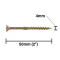Rika MPSRX014 Ultimate Wood Screw 4.0 x 50mm RX CSK Pozi Multi Purpose Screw 900pk