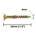 Rika MPSRX010 Ultimate Wood Screw 4.0 x 30mm RX CSK Pozi Multi Purpose Screw 1500pk