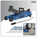 Sealey 1020LEB Low Profile Short Chassis Trolley Jack 2 Tonne - Blue