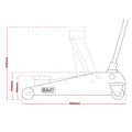 Sealey 1153CXHV Heavy-Duty Long Reach Trolley Jack 3 Tonne - Green
