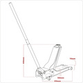 Sealey Low Profile Long Reach Rocket Lift Trolley Jack 1.5 Tonne