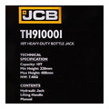 JCB 10 Tonne Heavy-Duty Automotive Hydraulic Bottle Jack, 488mm Maximum Lift | JCB-TH910001