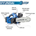 Hyundai 10'' 25cm Cordless Chainsaw Brushless 20V Li-Ion 4Ah Battery | HY2190