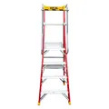 Excel 31133 Electricians Fibreglass Podium Step Ladder 4 Tread 2.04m EN131-7