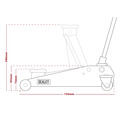 Sealey Low Profile Trolley Jack with Rocket Lift 2.25 Tonne - Red