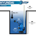 Hyundai 550w Submersible Pump, 25-32mm 1-1/2 Hose, Clean and Dirty Water Sump Pump, 7m Lift | HYSP550CD