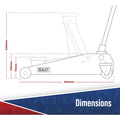 Sealey Viking Low Profile Professional Long Reach Trolley Jack with Rocket Lift 2 Tonne