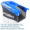 Hyundai 42cm Cordless 40v Lithium-Ion Battery Self-Propelled Lawnmower with Battery and Charger | HYM40LI420SP