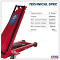 Sealey 2200HL High Lift Low Profile Trolley Jack 2 Tonne