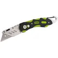 Draper 24424 Folding Trimming Knife with Belt Clip, Green/Orange