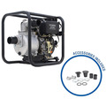 Hyundai 80mm 3 296cc Diesel Clean Water Pump, 25m Head, 6m Lift, 1000L/min Flow Rate | DHY80E