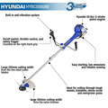 Hyundai HYBC5080AV Lawn Edging Grass Trimmer / Brushcutter