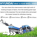 Hyundai 19 /48cm 139cc Self-Propelled Petrol Roller Lawnmower | HYM480SPR