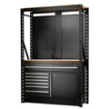 Draper BUNKER® 14 Piece Modular Storage Combo 2 Tier Racking with Hardwood Shelving, Pegboards and Floor Cabinet, 1500mm