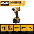 JCB 18V BRUSHLESS IMPACT DRIVER, 5AH LITHIUM-ION BATTERY AND CHARGER | 21-18BLID-5X-B