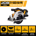 JCB 18V Circular Saw 5.0Ah Lithium-ion battery in 20 Kit Bag with 2pc TCT Saw Blade Set | 21-18CS-5X-PR