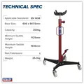 Sealey 300TR Vertical Transmission Jack 300kg