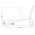 Sealey 3040AB Premier Low Profile Trolley Jack with Rocket Lift 3 Tonne - Black