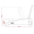 Premier Low Profile Trolley Jack with Rocket Lift 3 Tonne - Black