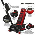 Sealey Premier Low Profile Trolley Jack with Rocket Lift 3 Tonne - Red