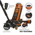 Sealey Premier Low Profile Trolley Jack with Rocket Lift 4 Tonne - Orange