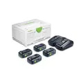 Festool 578824 SYS 18V 4xTBX4/TCL6DUO 4ah Battery Energy Set