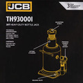 JCB 30 Tonne Heavy-Duty Automotive Hydraulic Bottle Jack, 510mm Maximum Lift | JCB-TH930001