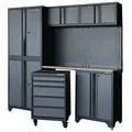 Excel 12097 7-Piece Garage Storage Cabinet System with Worktop
