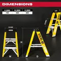 Excel 7403 Electricians Fibreglass Step Ladder 3 Tread 0.72m Heavy Duty