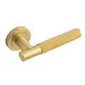 Eclipse 62233x24 Knurled Lever on Rose - Satin Brass - 12 Pairs