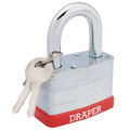 Draper Redline® Laminated Steel Padlock, 65mm