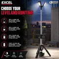 Excel EXL10750 10750 18V/240V 8100 Lumens Hybrid Tripod LED Flood Light with Carry Bag