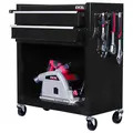 Excel 30697 Roller Tool Chest Cabinet 8 Drawers Storage Toolbox Black