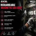 Excel EXL10948 10948 200 Lumens LED Rechargeable Magnetic Handheld Work Light with Flashlight