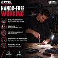 Excel 10947 400 Lumens LED Rechargeable Magnetic Handheld Work Light with Red Laser