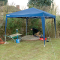 Concertina Gazebo, 3 x 3m, Blue
