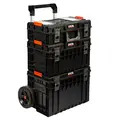 Excel 10080 Modular Stackable Tool Box Heavy Duty Mobile Storage 3 Piece Set with Wheels