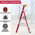 Excel 31133 Electricians Fibreglass Podium Step Ladder 4 Tread 2.04m EN131-7