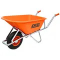 Excel 10092 Heavy Duty 100L Orange Wheelbarrow with Chrome Plated Frame