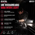 Excel 10769 800 Lumens LED Magnetic Rechargeable Mini Work Light