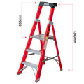 Excel 31128 Electricians Fibreglass Platform Step Ladder 3 Tread 1.34m EN131