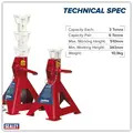 Sealey AAS3000 Auto Rise Ratchet Axle Stands (Pair) 3 Tonne Capacity per Stand