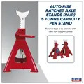 Sealey AAS5000 Auto Rise Ratchet Axle Stands (Pair) 5 Tonne Capacity per Stand