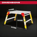 Excel 7521 Fibreglass Work Bench Platform Heavy Duty Folding Hop Up 600mm x 600mm
