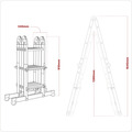 Sealey Aluminium 4-Way Multipurpose Adjustable-Height Ladder - EN 131