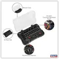 Sealey AK2112 Premier Black Go-Through Lock-On&trade; Low Profile Socket & Bit Set 1/4