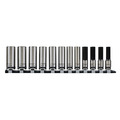 Sealey AK2744B Premier Black Deep Lock-On&trade; Socket Set 3/8