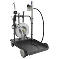 Air Operated Oil Dispensing System with 10m Retractable Hose Reel