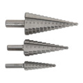 Sealey AK4733 Double Flute HSS M2 Step Drill Bit Set 3pc